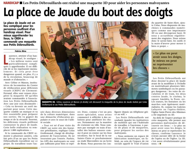 article dans le journal La Montagne